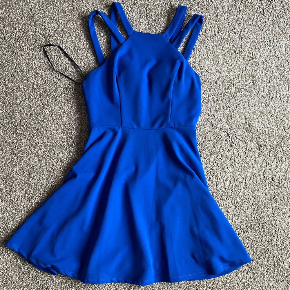 royal blue double strap dress WORN ONCE